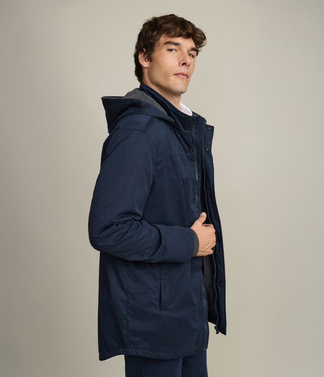 Chaqueta Hombre Impermeable Azul