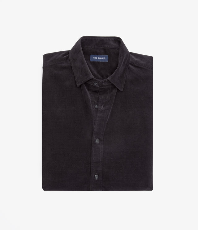 Camisa Hombre Algodón Cotelé Rob Gris Marengo