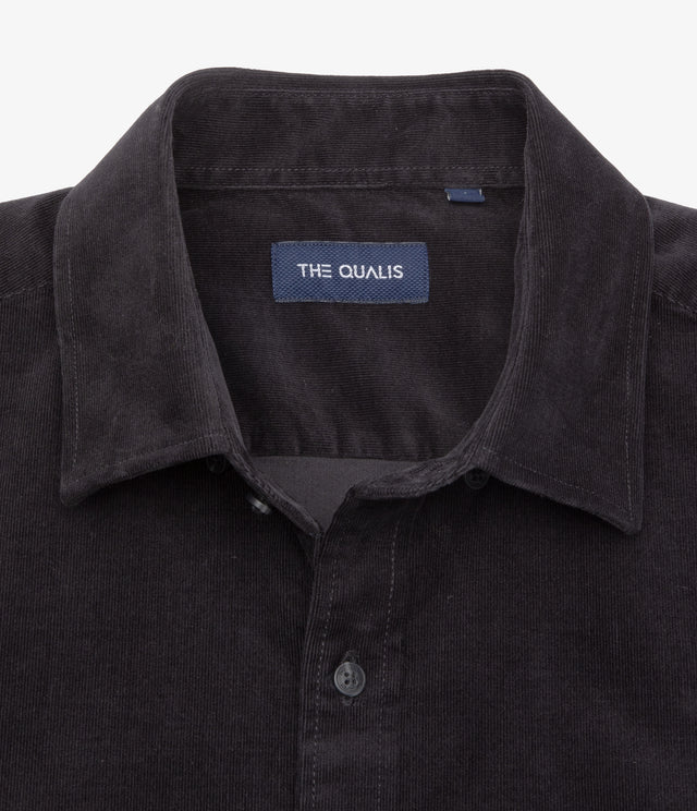 Camisa Hombre Algodón Cotelé Rob Gris Marengo