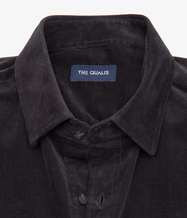 Camisa Hombre Algodón Cotelé Rob Gris Marengo
