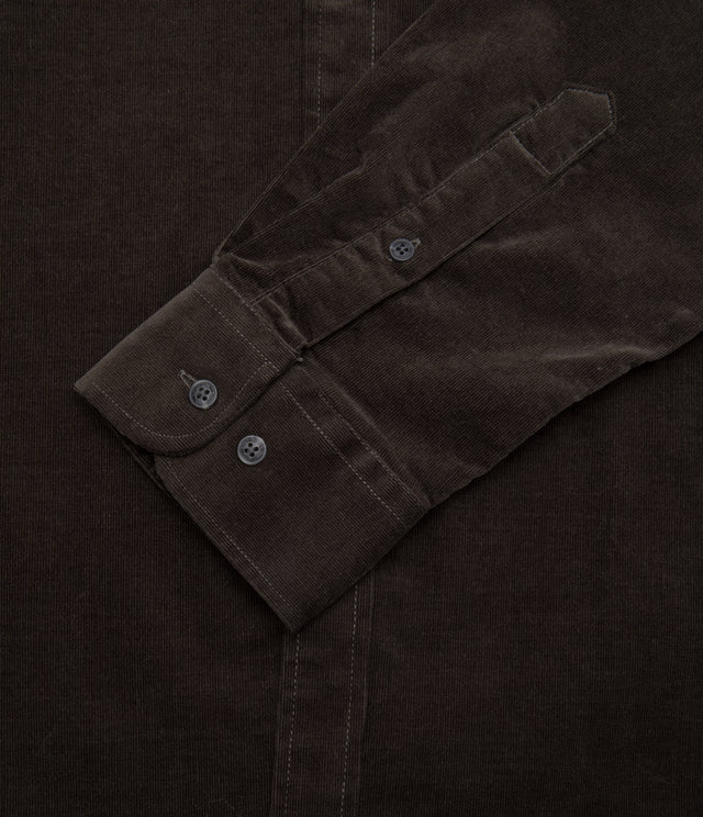 Camisa Hombre Algodón Cotelé Rob Verde Oscuro