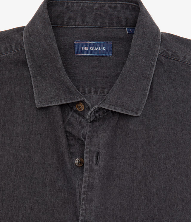Camisa Hombre Denim Manga Larga Colt Negro