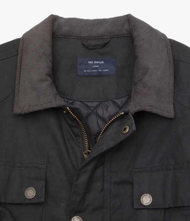 Chaqueta Hombre Wax Theo Negro