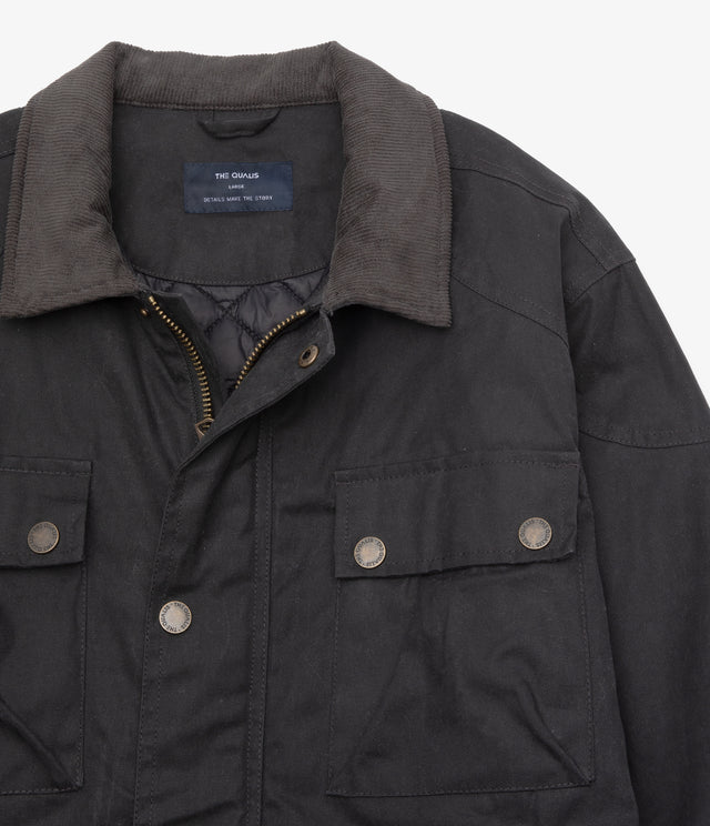 Chaqueta Hombre Wax Theo Negro