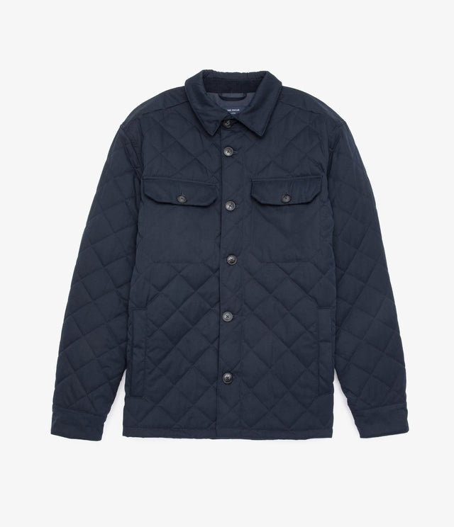 Parka Hombre Quilted Abotonada Azul Marino