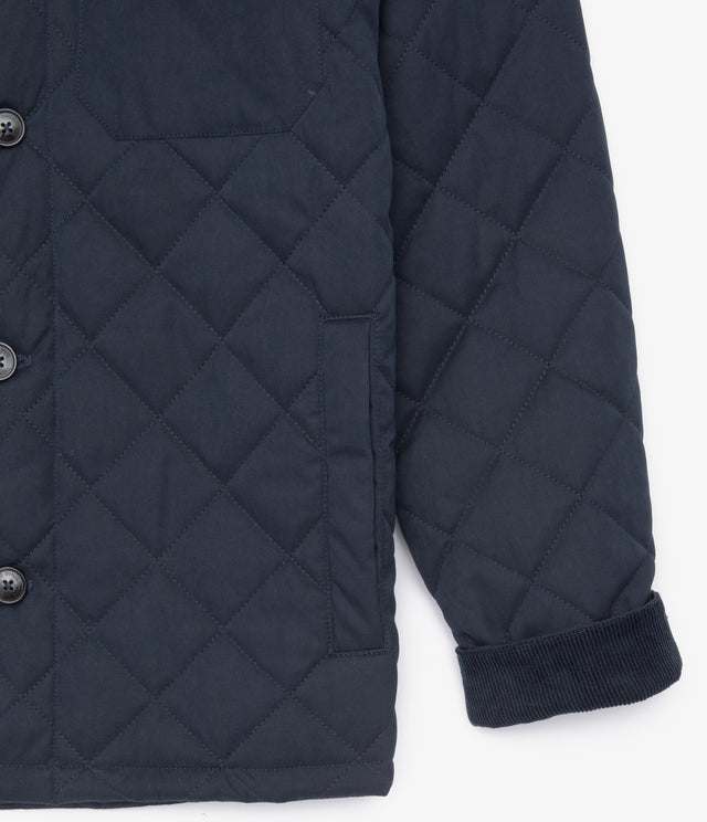 Parka Hombre Quilted Abotonada Azul Marino