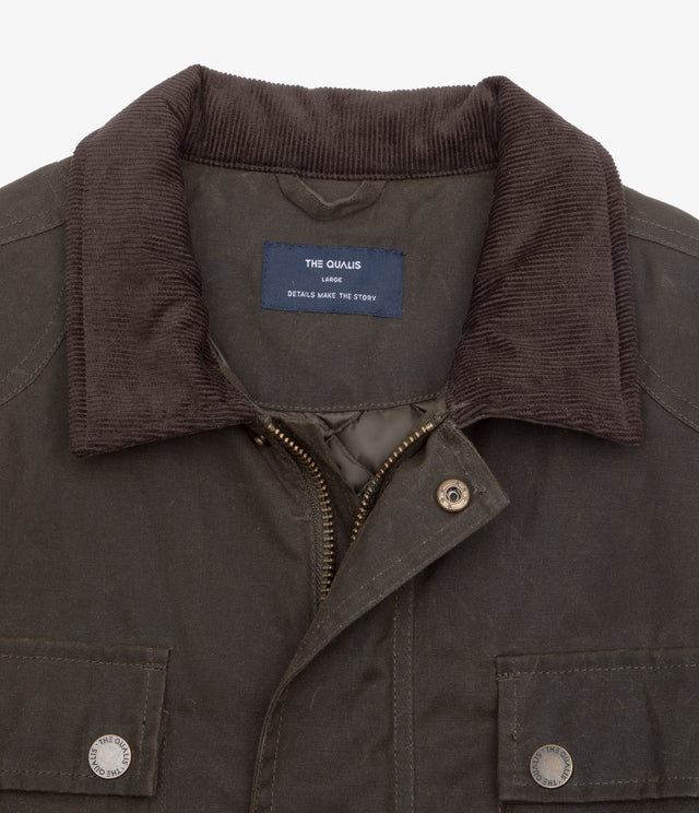 Chaqueta Hombre Wax Theo Verde