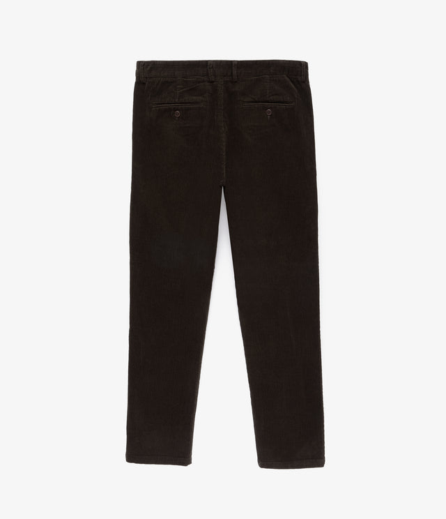 Pantalón Hombre 100% Algodón Cotelé Verde Oscuro