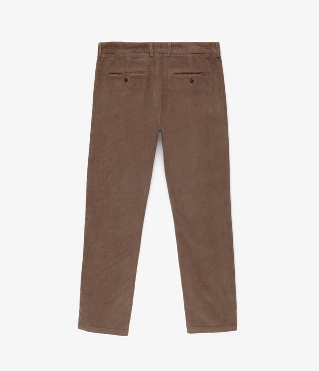Pantalón Hombre 100% Algodón Cotelé Café