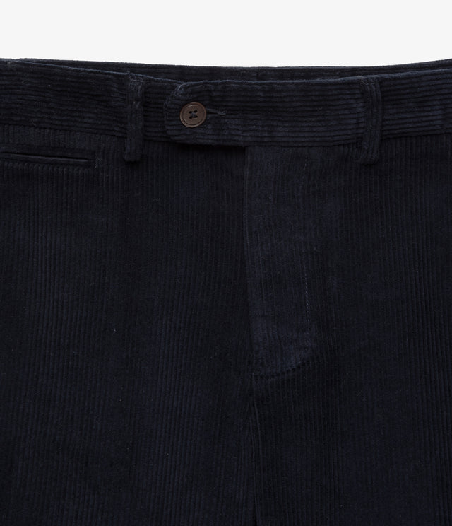 Pantalón Hombre 100% Algodón Cotelé Azul Marino