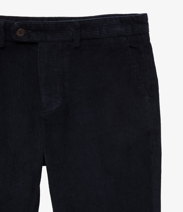 Pantalón Hombre 100% Algodón Cotelé Azul Marino