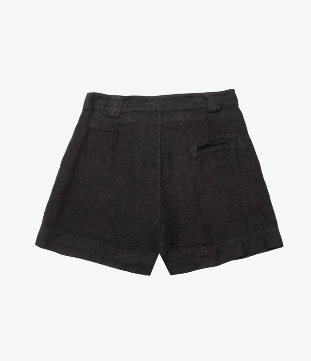 Bermuda Mujer 100% Lino Capella Negro