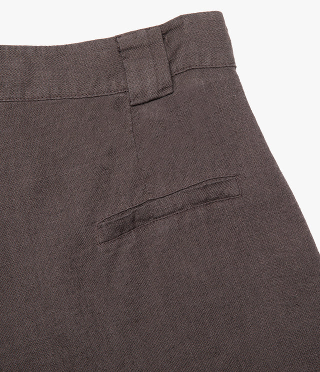 Bermuda Mujer 100% Lino Firenze Cafe Chocolate