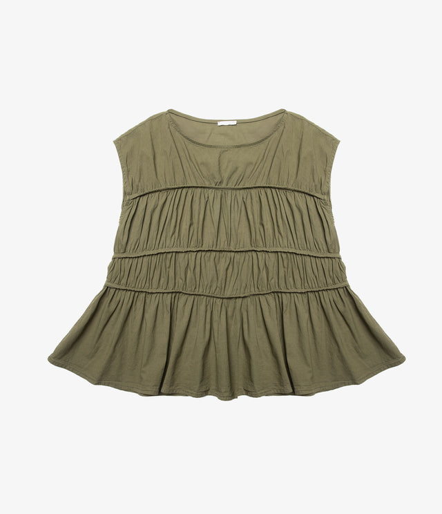 Blusa Mujer 100% Algodón Vuelos Verde