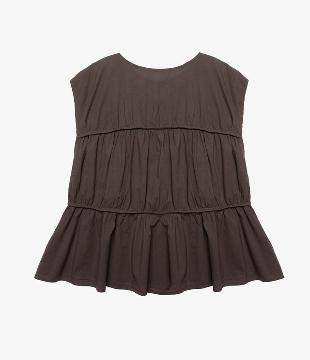 Blusa Mujer 100% Algodón Vuelos Chocolate