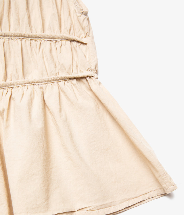 Blusa Mujer 100% Algodón Vuelos Beige