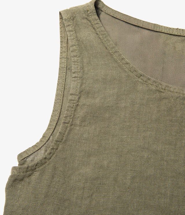 Top Mujer 100% Lino Firenze Verde