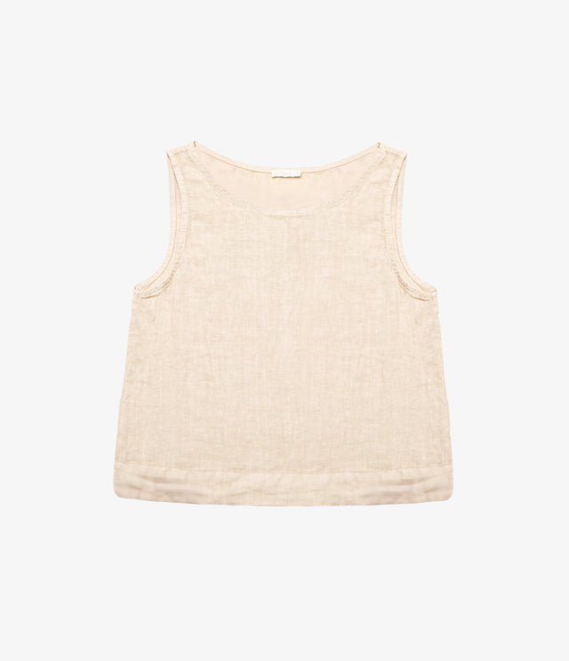 Top Mujer 100% Lino Firenze Beige