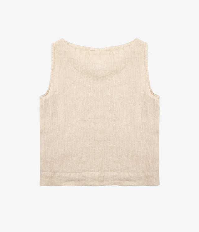 Top Mujer 100% Lino Firenze Beige