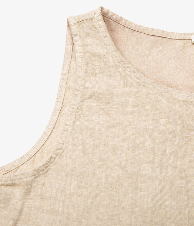 Top Mujer 100% Lino Firenze Beige