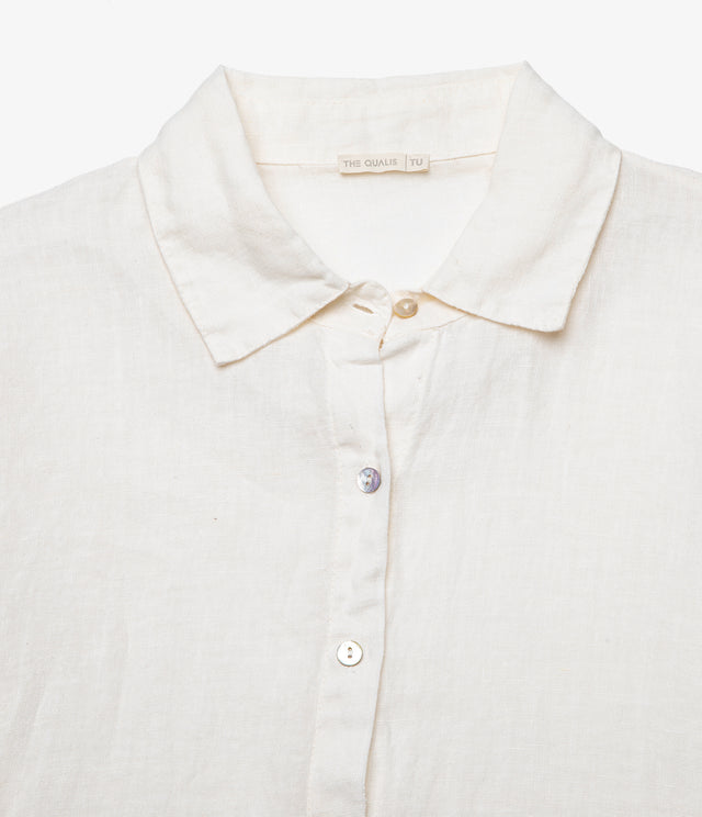 Blusa Mujer 100% Lino Taormina Blanca