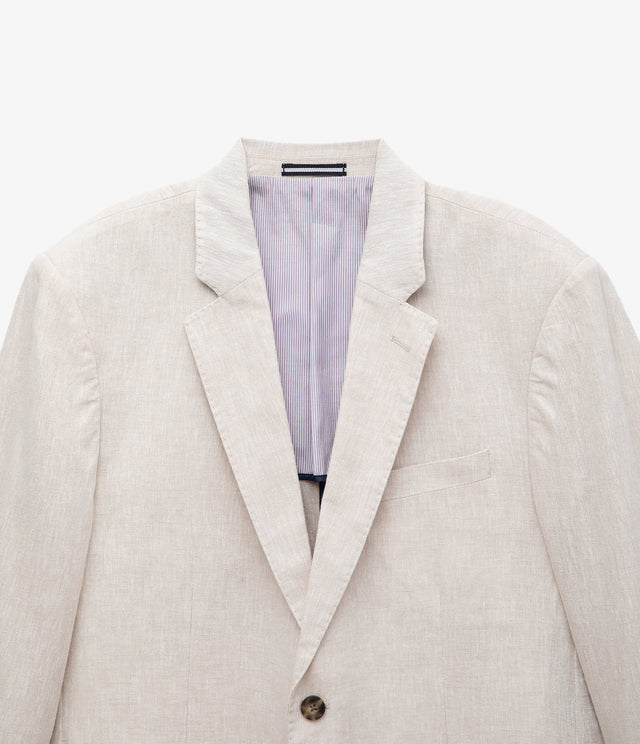 Blazer Hombre 100% Lino Beige
