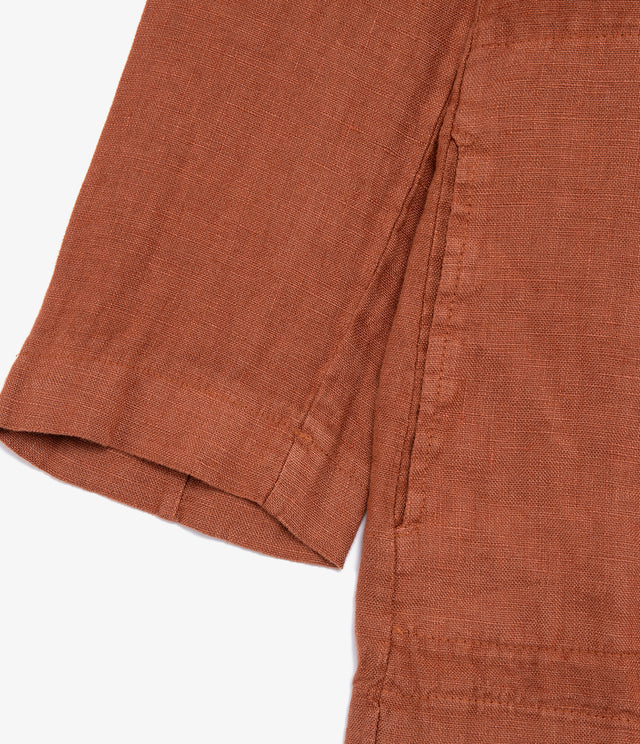 Blazer Mujer 100% Lino italiano Fiore Terracota