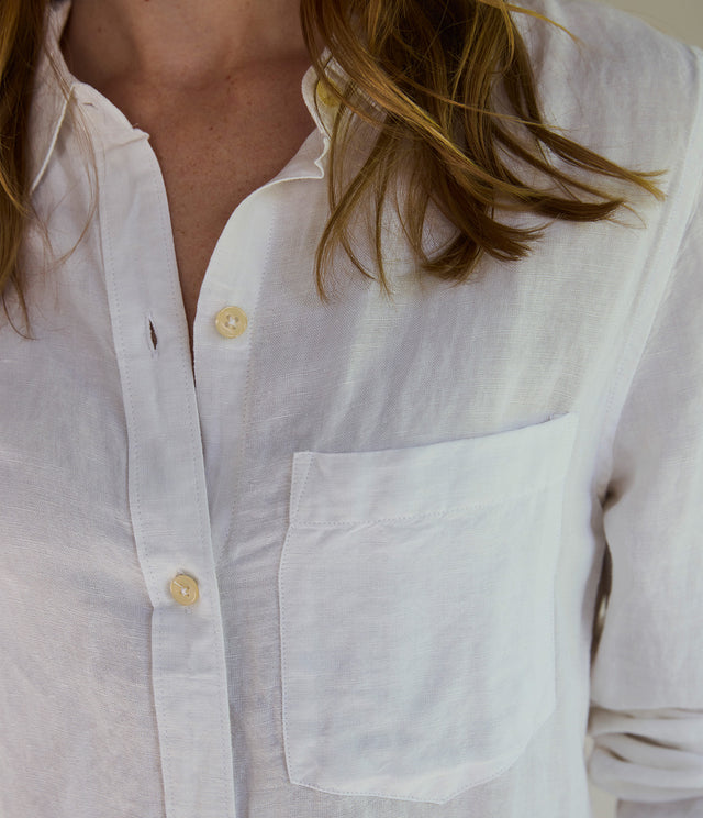 Blusa Mujer Lino Daria Blanco