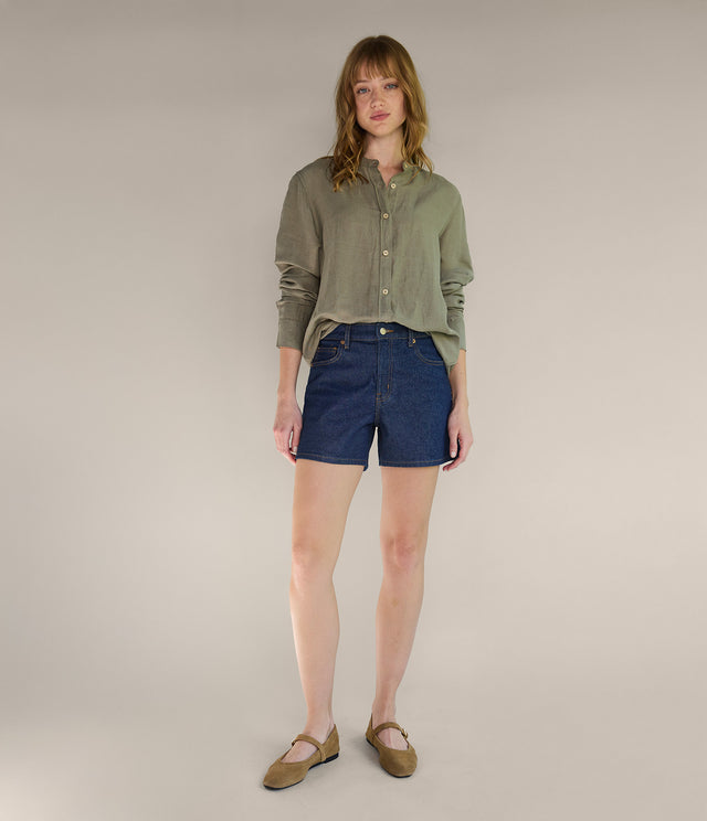 Blusa Mujer Lino Viscosa Ambar Verde