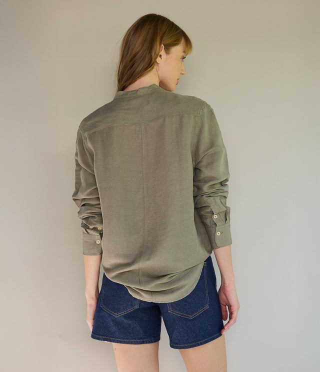 Blusa Mujer Lino Viscosa Ambar Verde