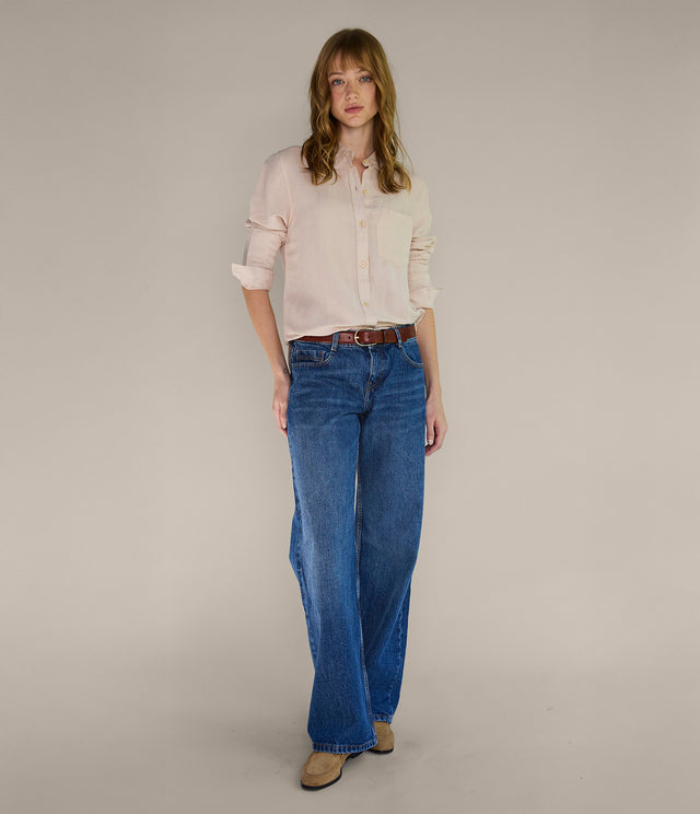 Blusa Mujer Lino Daria Crema