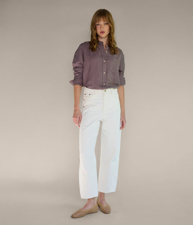 Blusa Mujer Lino Daria Gris