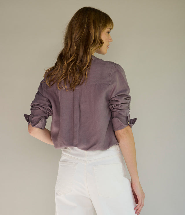 Blusa Mujer Lino Daria Gris