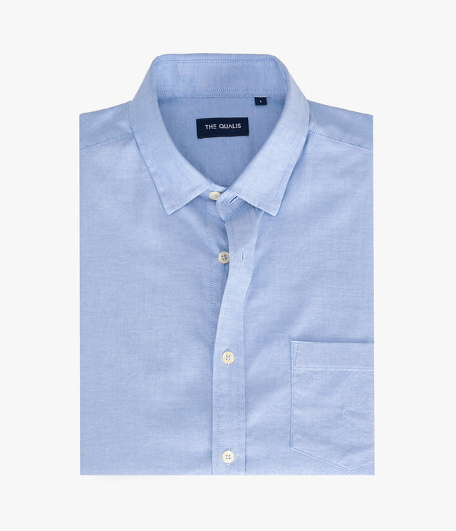 Camisa Hombre Oxford Manga Larga Ellies Azul