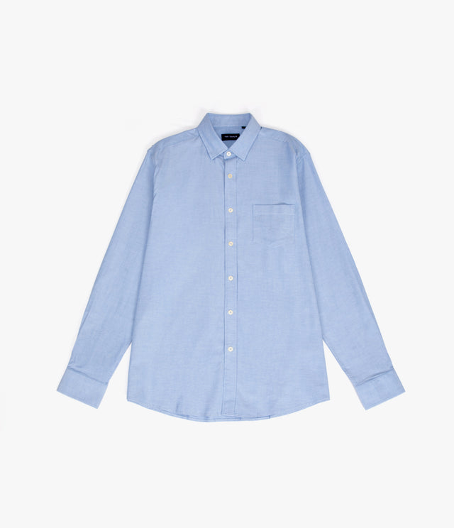Camisa Hombre Oxford Manga Larga Ellies Azul
