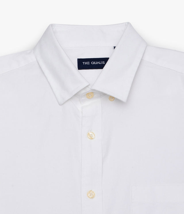 Camisa Hombre Oxford Manga Larga Ellies Blanco