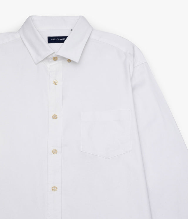 Camisa Hombre Oxford Manga Larga Ellies Blanco