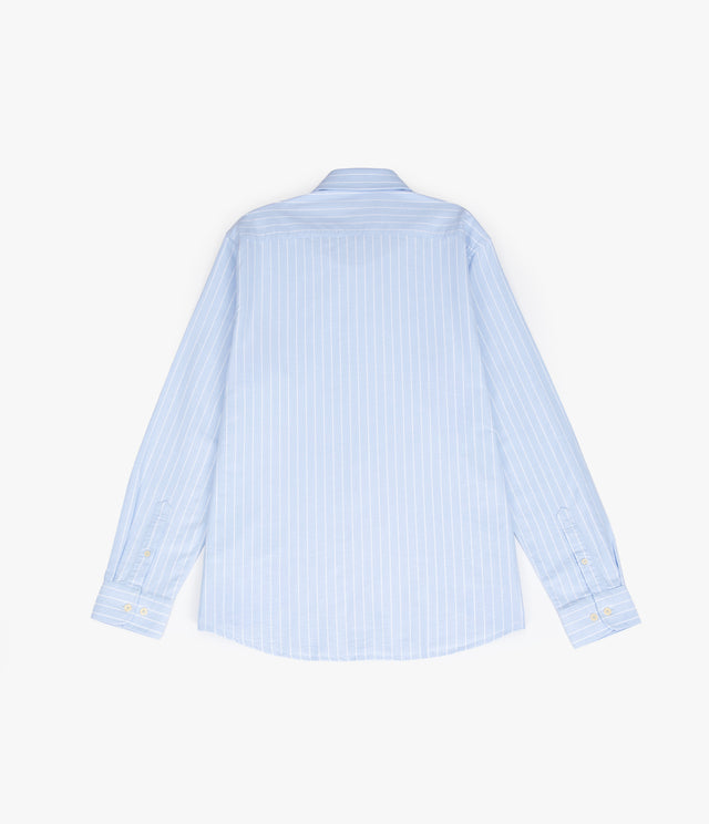 Camisa Hombre Oxford Manga Larga Ellies Rayada Azul