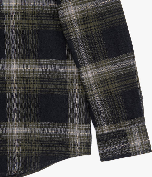 Camisa Hombre Algodón Franela Logan Cuadros Verde