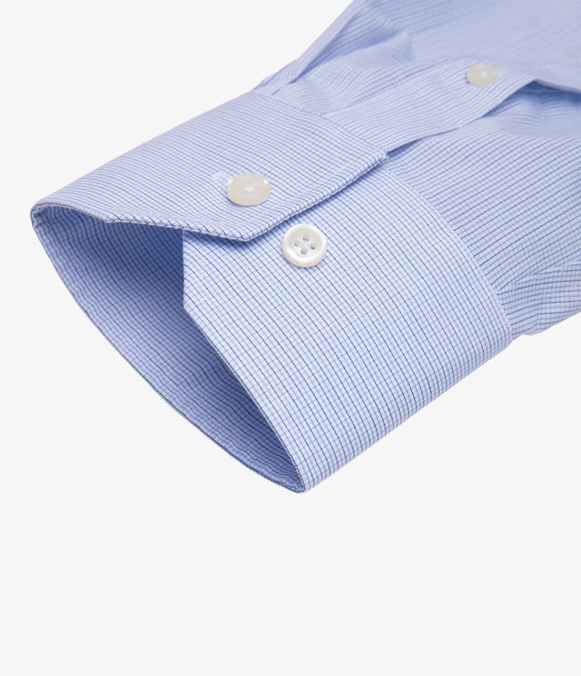 Camisa Hombre Performance Cuello Italiano Cuadritos