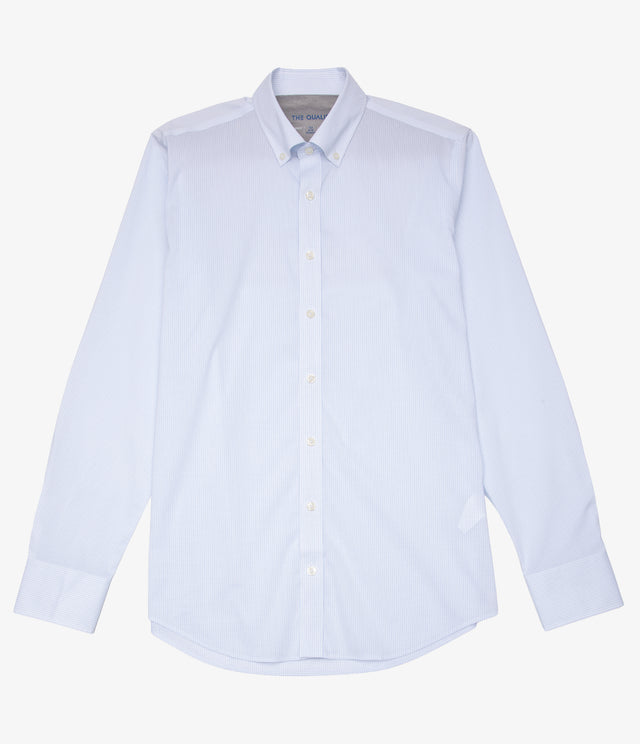 Camisa Hombre Performance Botton Down Cuadros Celeste