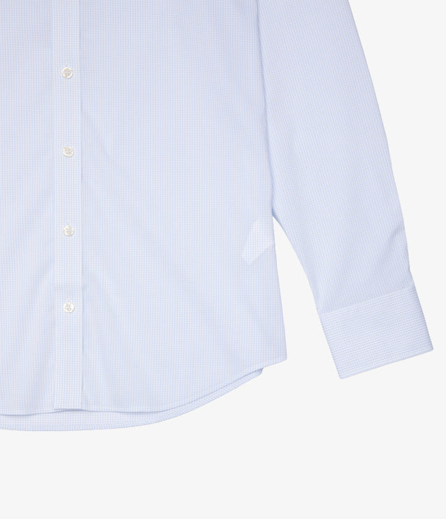 Camisa Hombre Performance Botton Down Cuadros Celeste