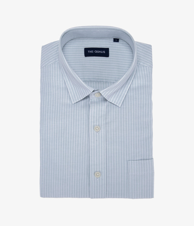 Camisa Hombre Oxford Regent M/Larga Rayas Verde