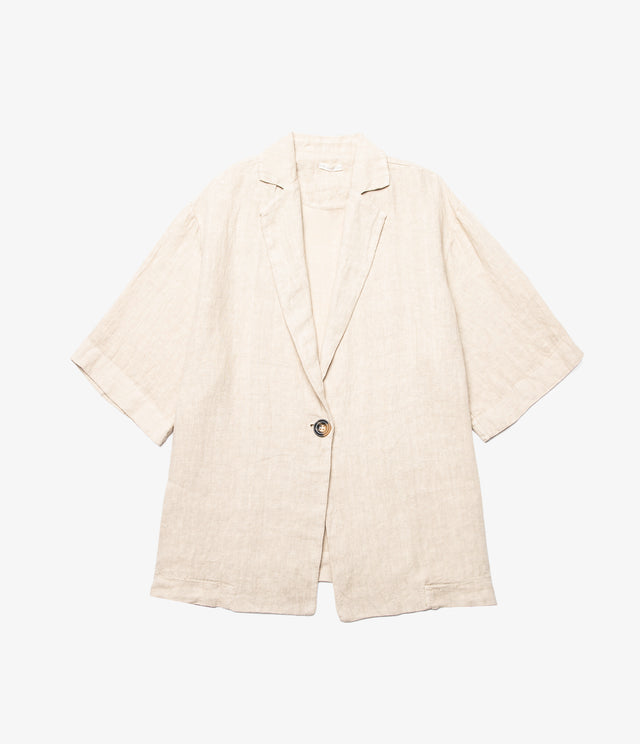 Camisa Mujer 100% Lino Capella Beige