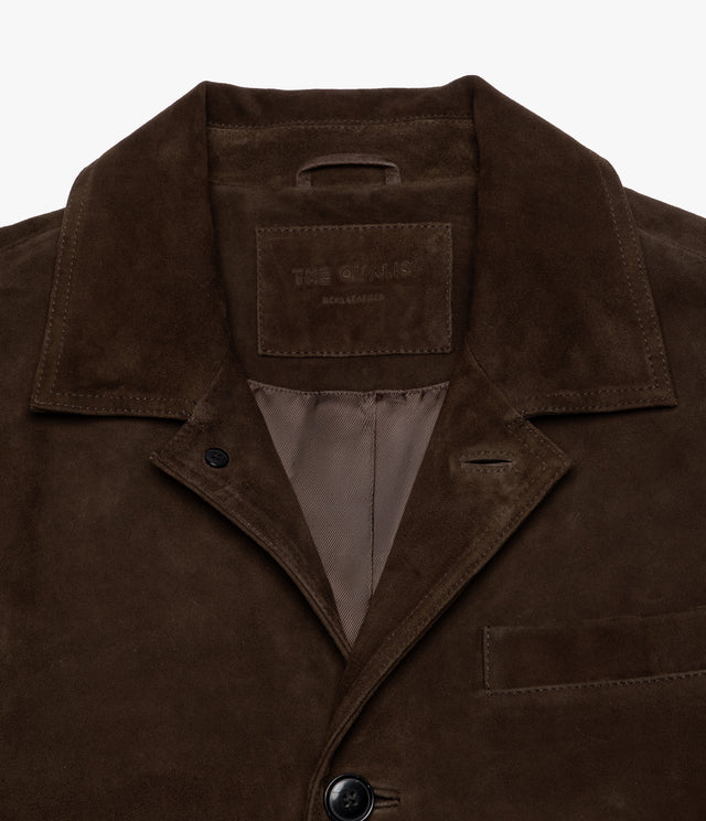 Chaqueta Hombre 100% Cuero Gamuza Café Matias