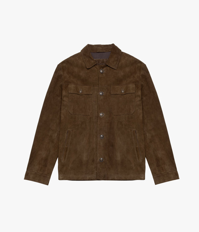 Chaqueta Hombre 100% Cuero Gamuza Jack Camel