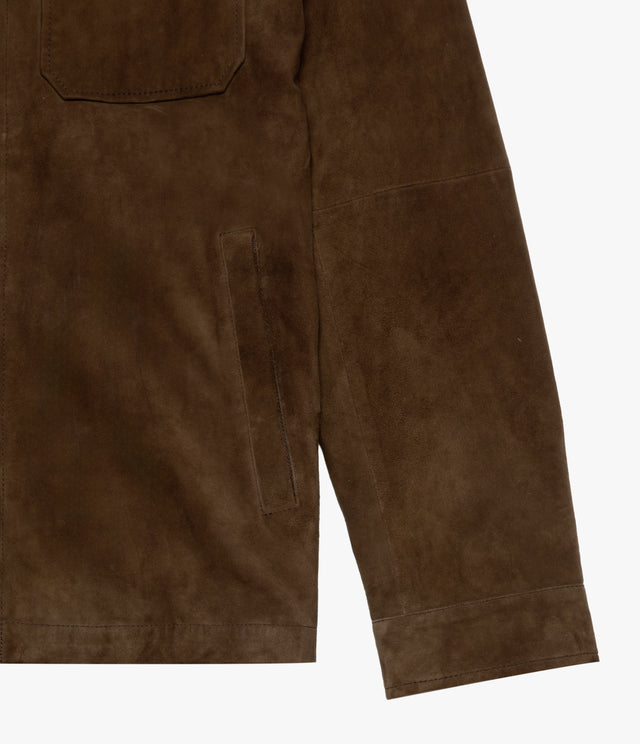 Chaqueta Hombre 100% Cuero Gamuza Jack Camel