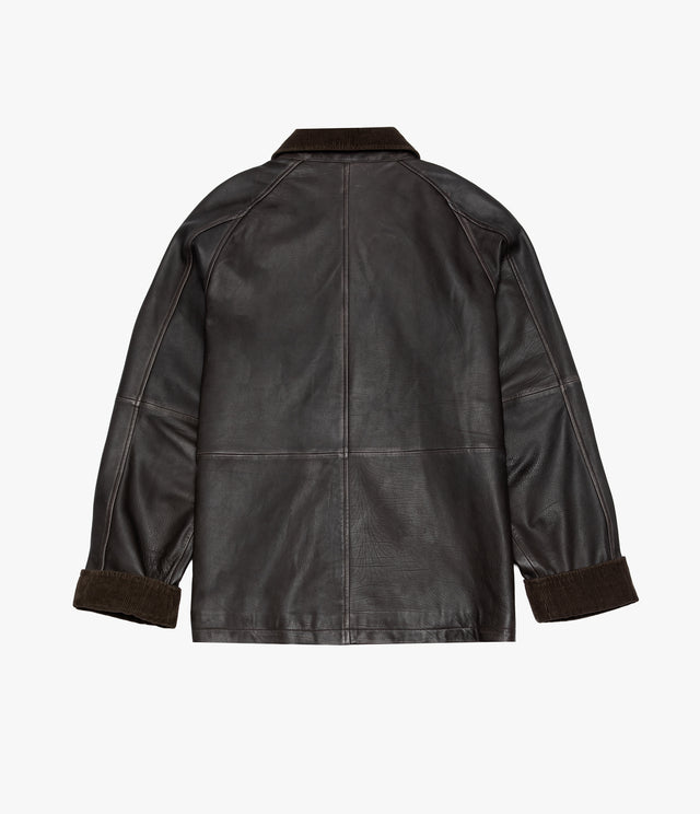 Chaqueta Mujer 100% Cuero Vintage Café