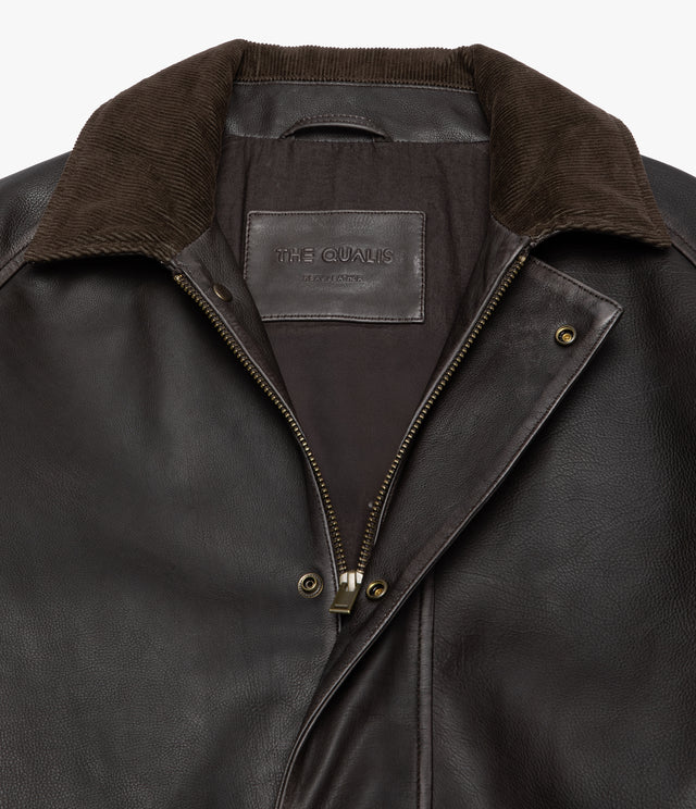 Chaqueta Mujer 100% Cuero Vintage Café