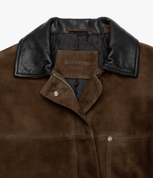 Chaqueta Mujer 100% Cuero Mara Café